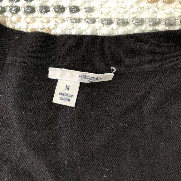 Halogen Black 3/4 Sleeve Embellished Cardigan - Picture 5 of 5